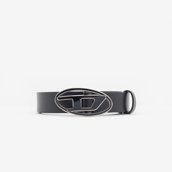 Diesel 'OVAL D LOGO B-1DR' Wide Belt With Logo Women'S Silver for Women