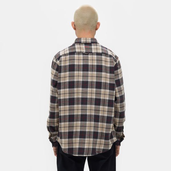 JJJJound Plaid Shirt in Black/Tan