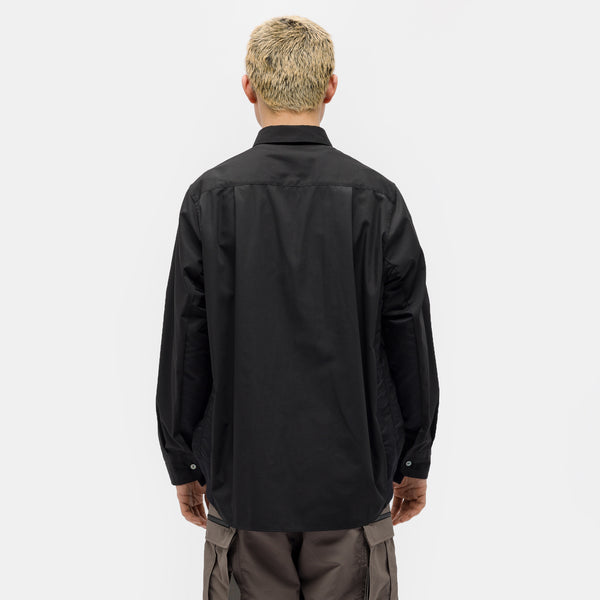 Sacai Cotton Poplin Shirt in Black