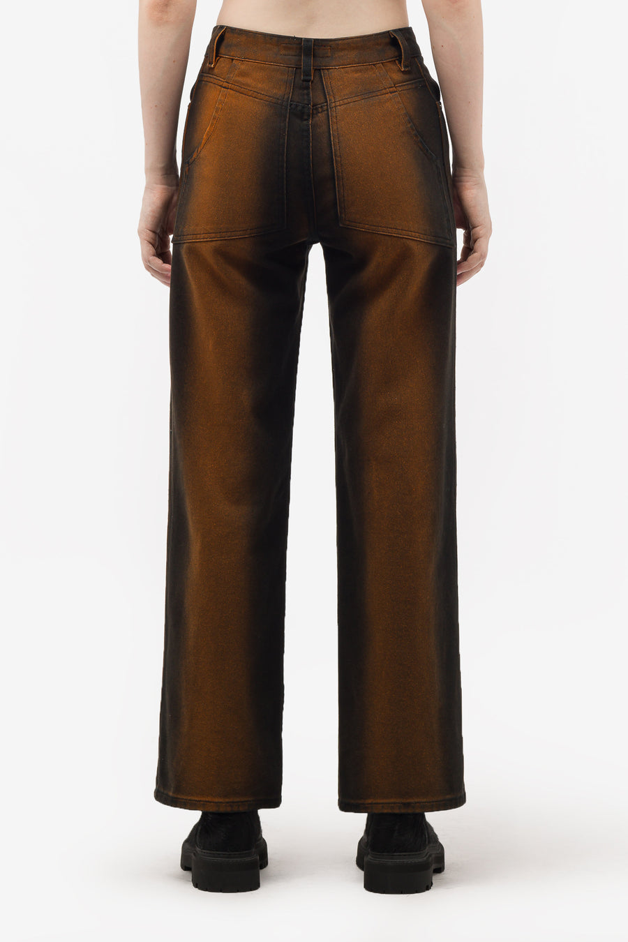 Eckhaus Latta - Wide Leg Jeans in Orange