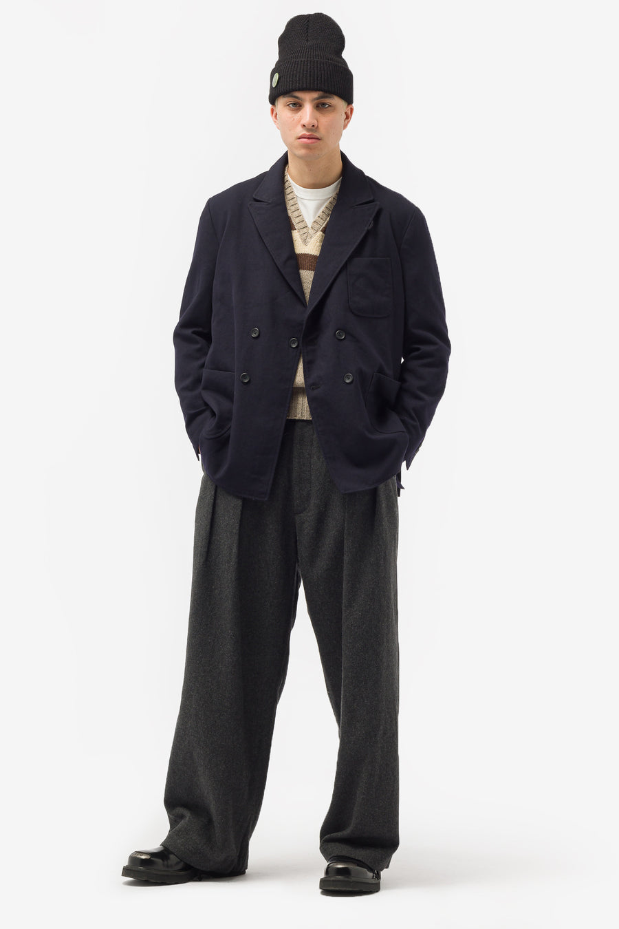 Engineered Garments - DB Jacket in Dark Navy Wool