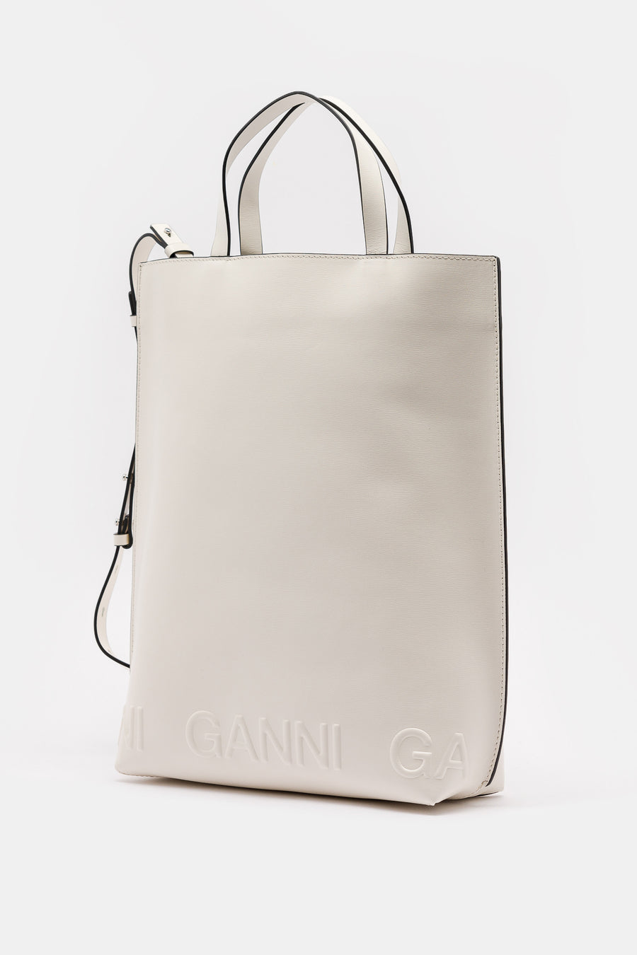 ganni leather tote