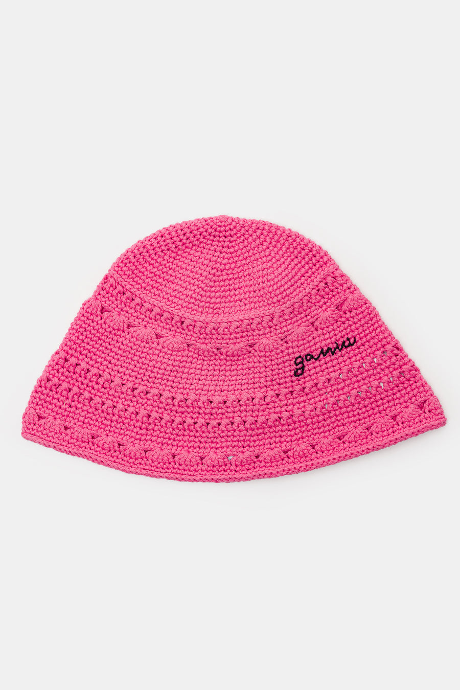 Ganni hat in organic cotton with embroidered logo