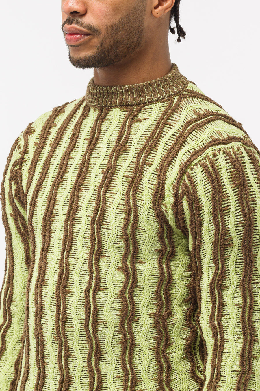 Notre Exclusive Cactus Sweater in Green/Brown