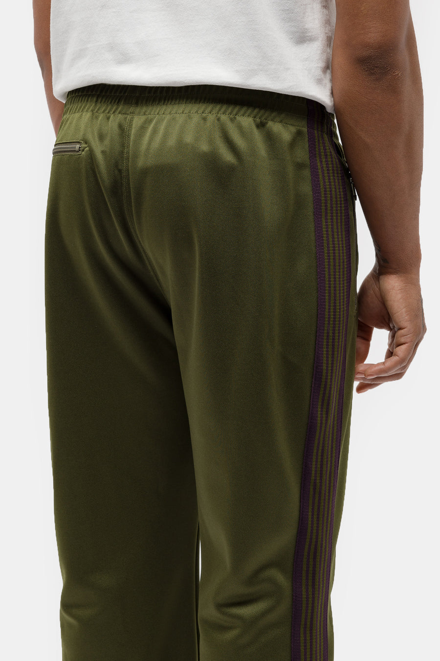 Boot-Cut Track Pants in Olive