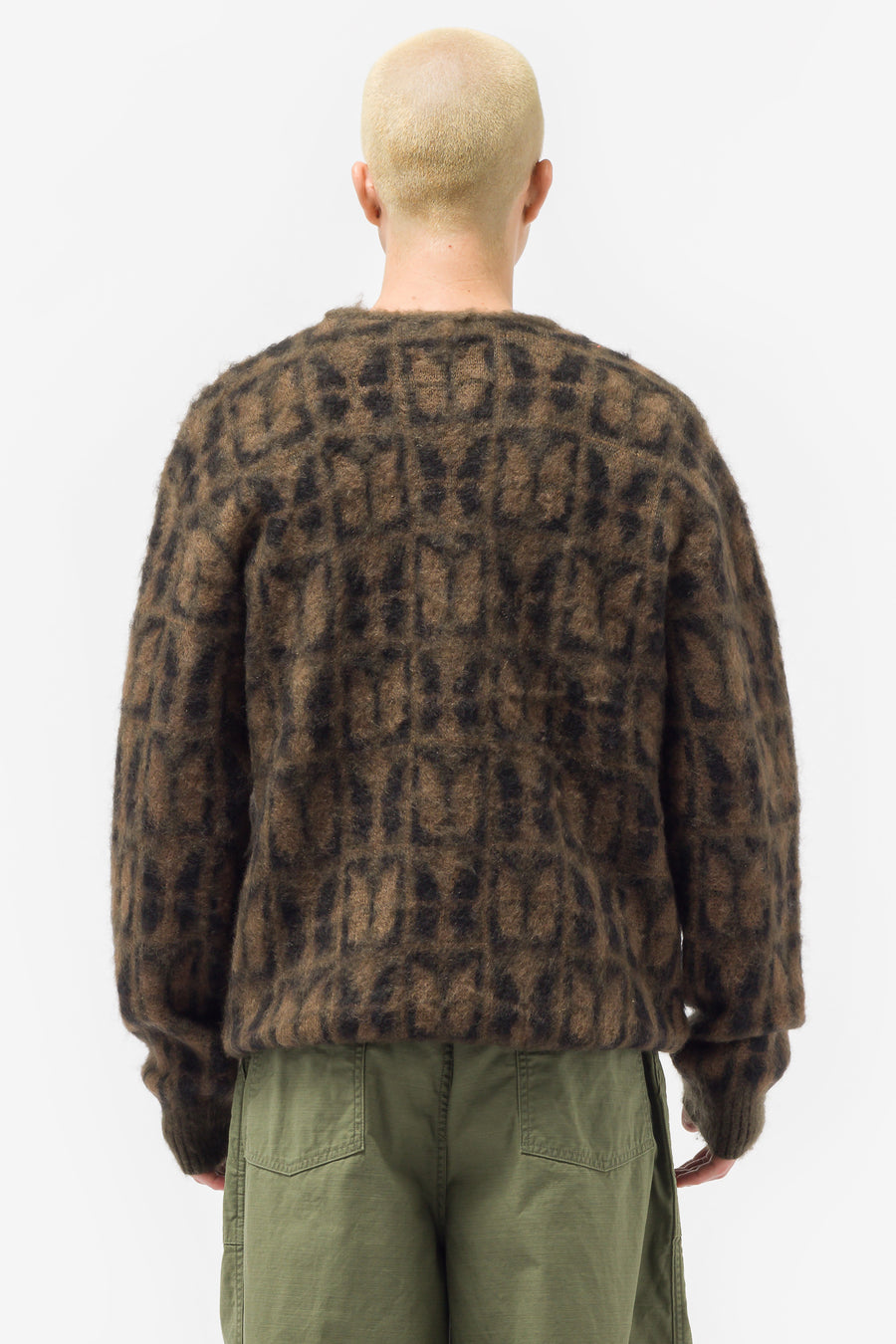 休日限定 MOHAIR NEEDLES CARDIGAN XL Olive Solid カーディガン - www