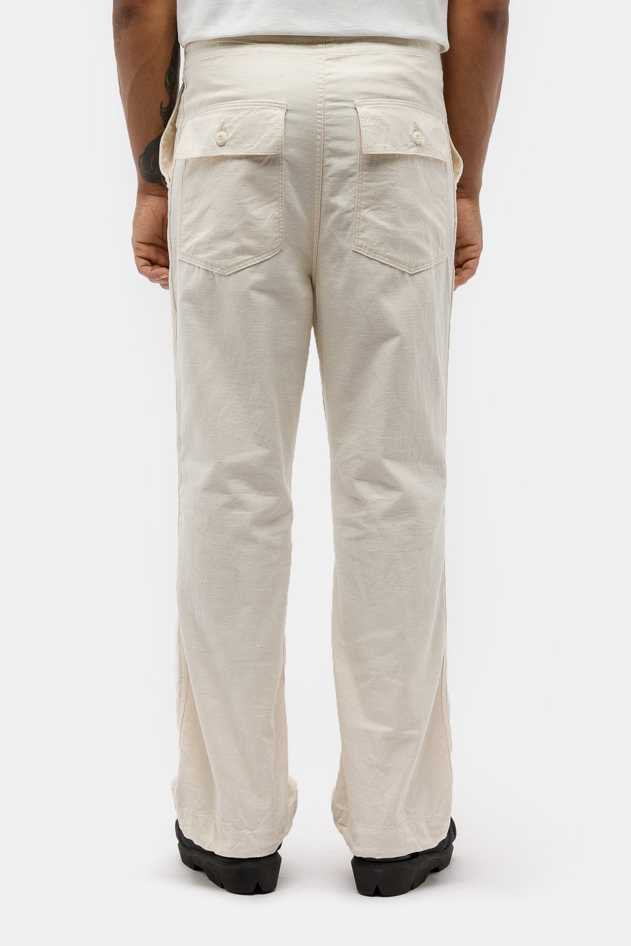 Cargo pants with strings - White