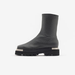 Peter Do - Metal Tip Studded Combat Boots in Black