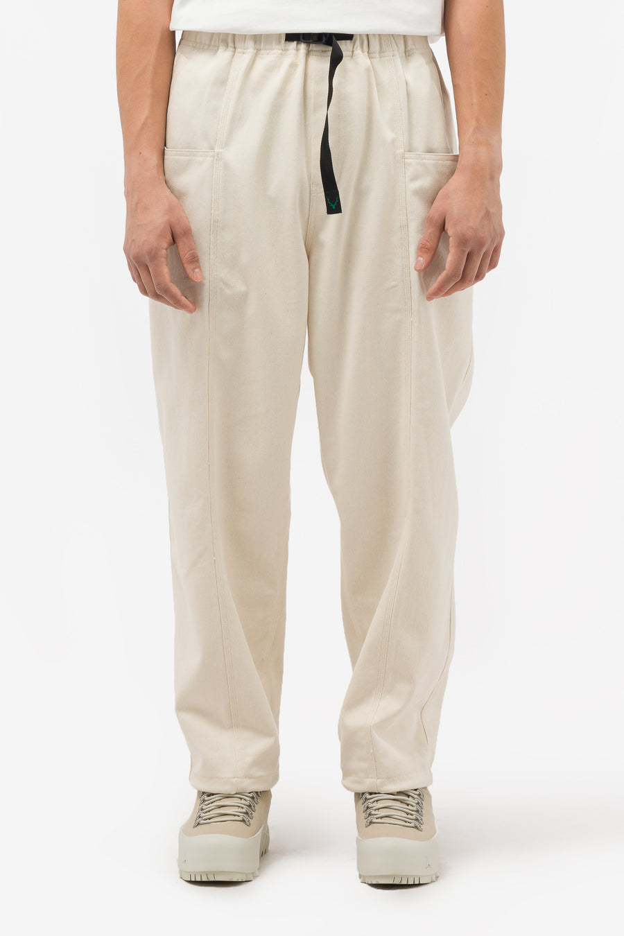 South2 West8 - Men's Belted C.S. Pants in Off-White