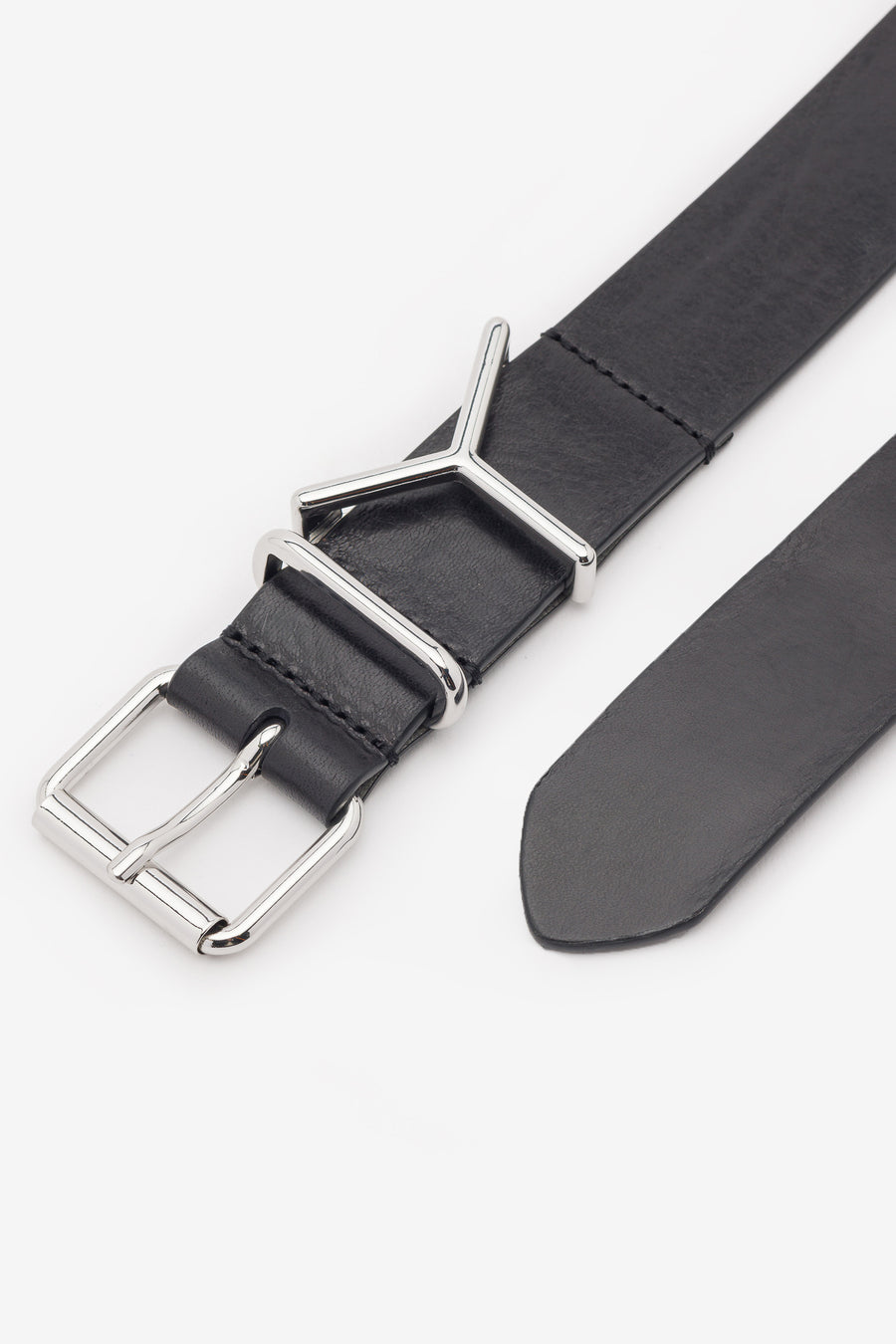 Y Belt 35mm in Black/Silver