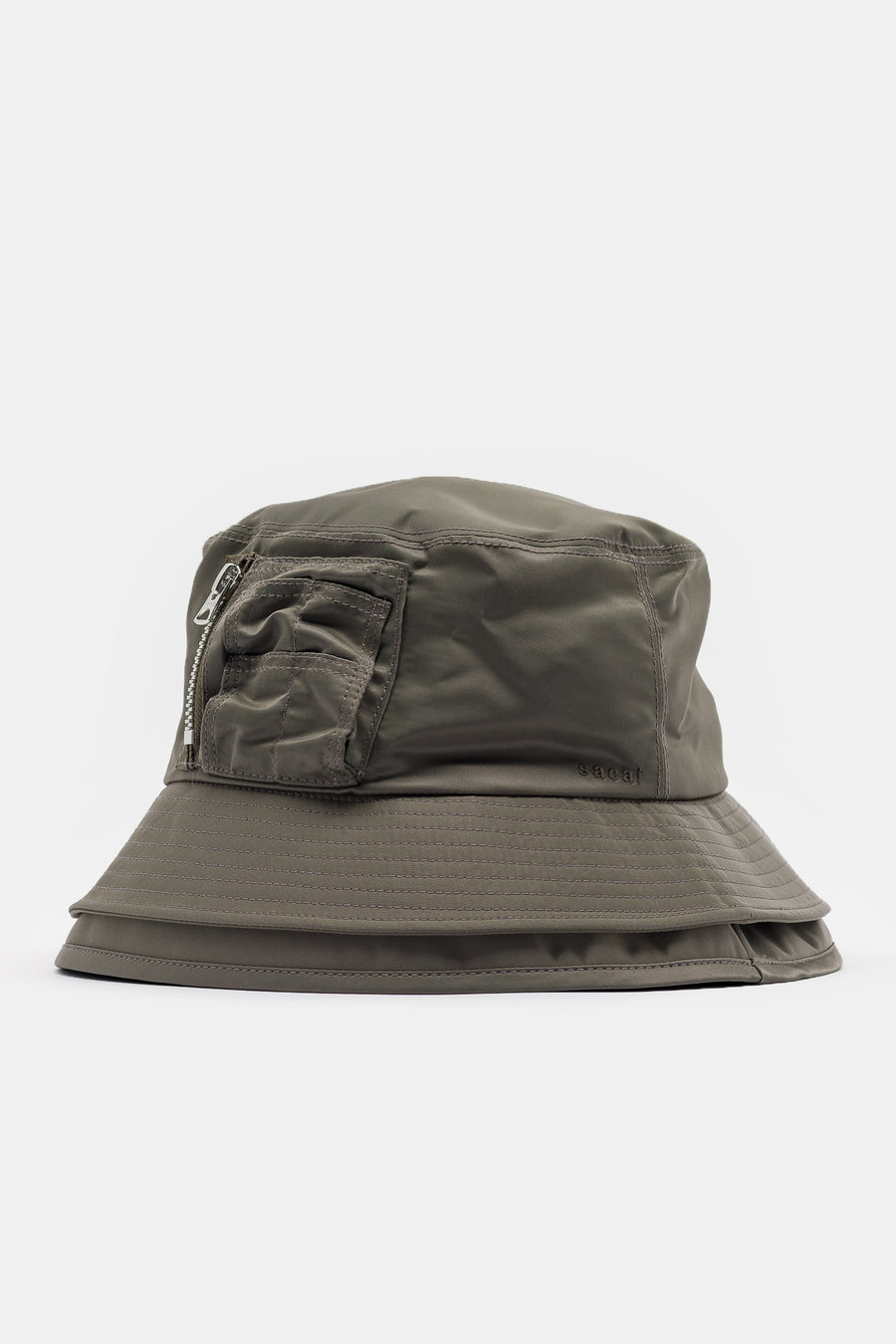 sacai - Men's Pocket Double Brim Hat in Taupe