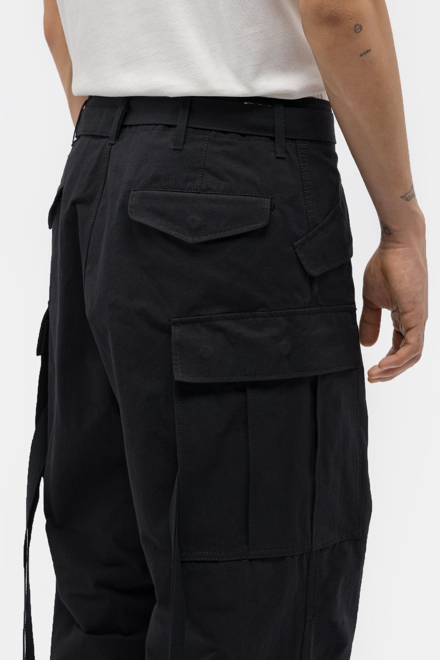 Sacai - Rip Stop Pants in Black - Notre