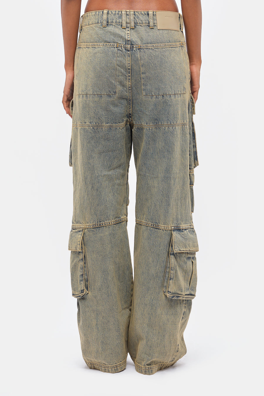 Entire Studios Heavy Denim Cargo Pants in Blue