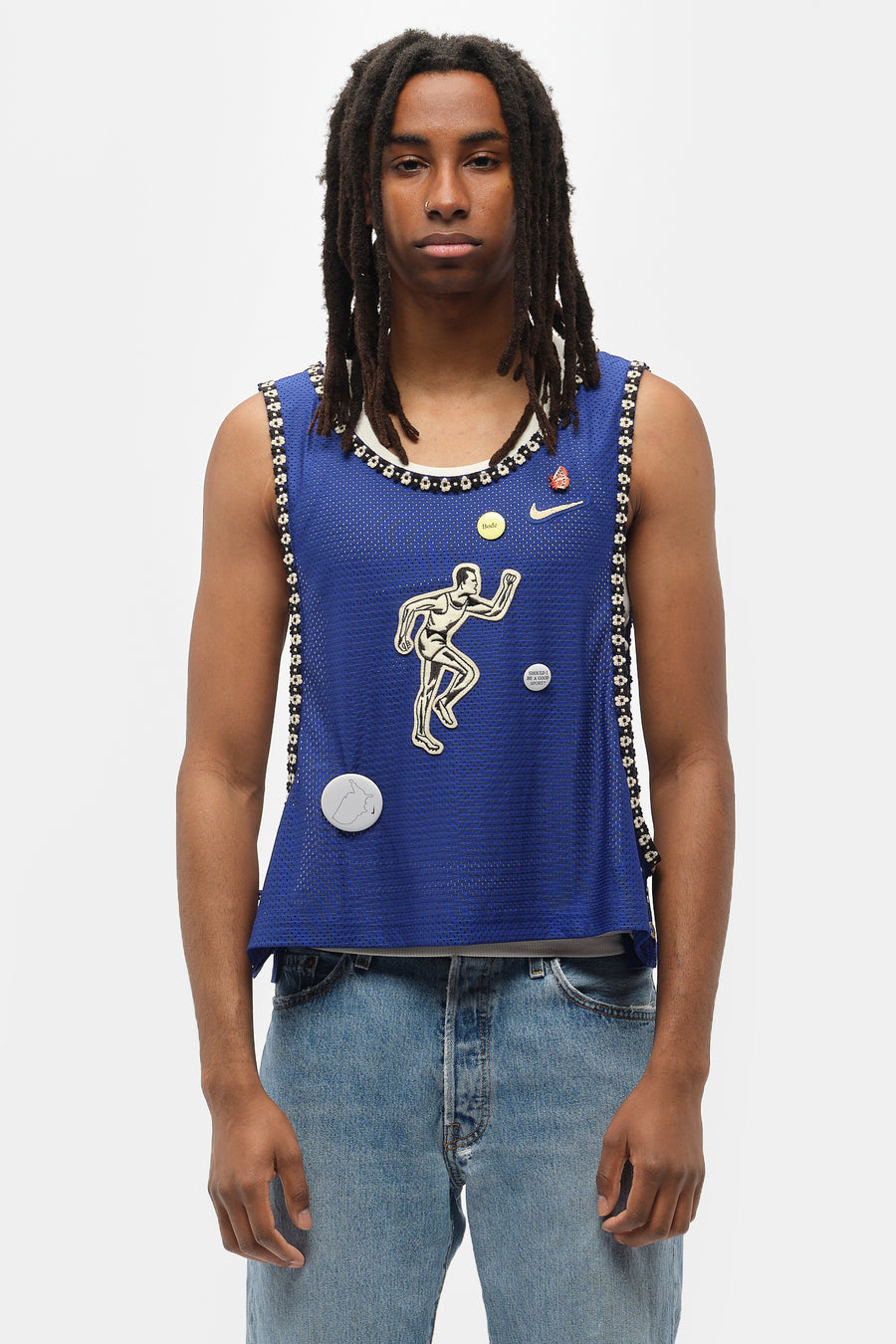 Nike x Bode Rec. NRG Scrimmage Pinny Tank Top in Deep Royal Blue