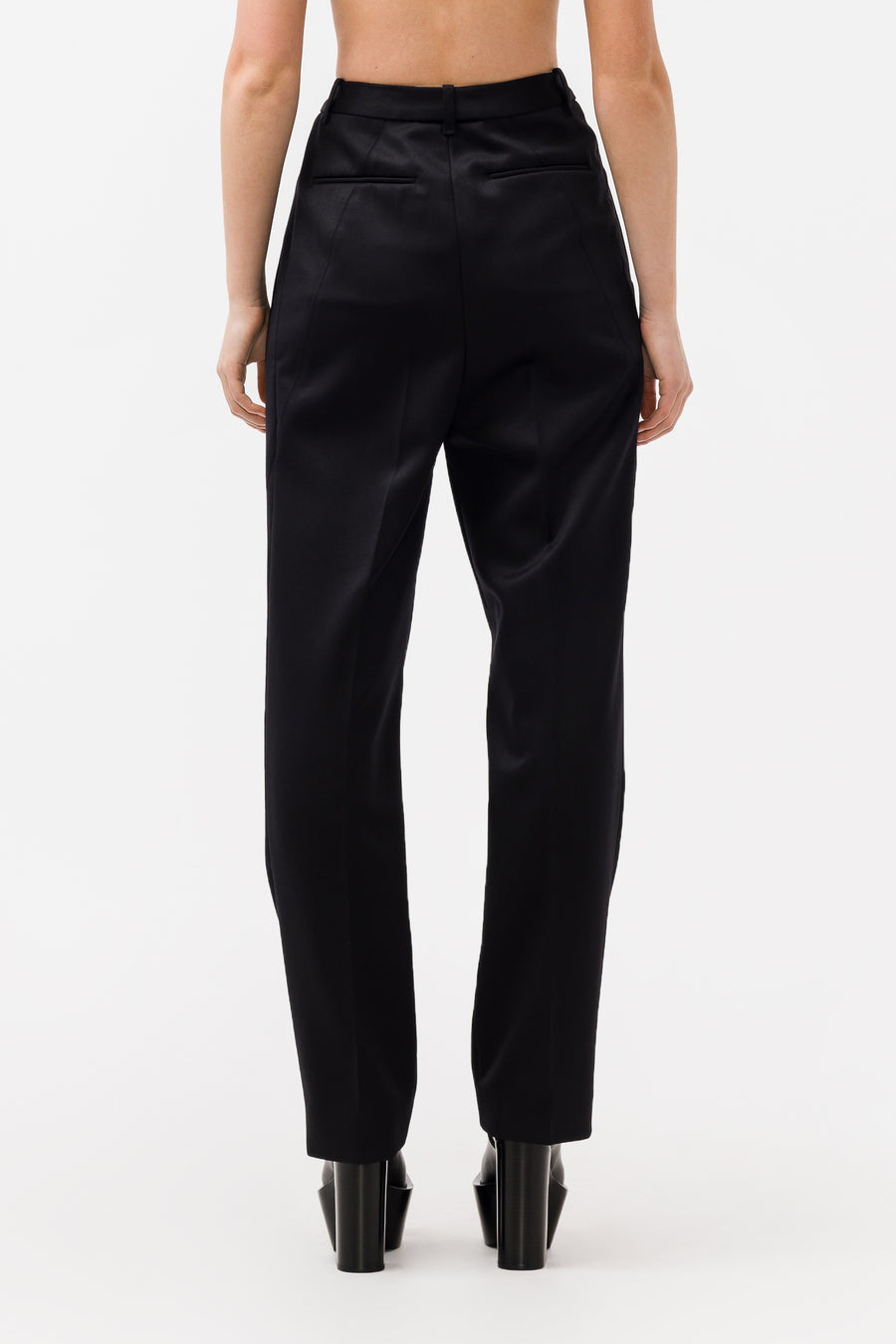 Wool Tailored Pants in Black